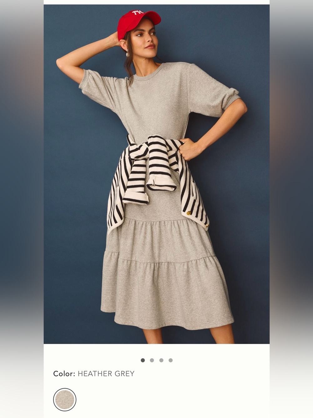 NWT - Daily Practice by Anthropologie Tiered Grey Dress